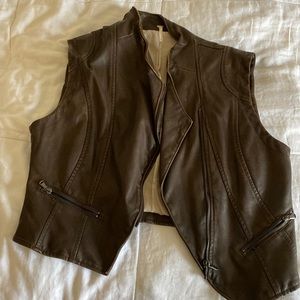 Free People Leather Vest